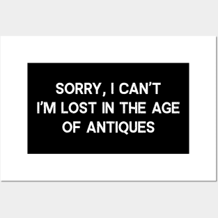 Sorry, I Can't. I'm Lost in the Age of Antiques Posters and Art